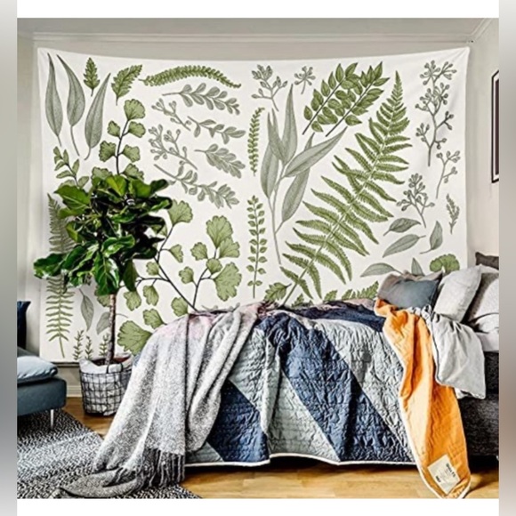 Botanical Plant Hippie Tapestry Wall Indie Art - Picture 1 of 4
